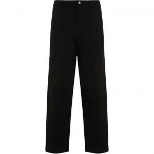 Брюки прямого кроя с нашивкой-логотипом Moncler, черный