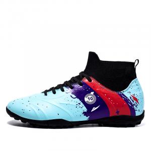 Kuding Унисекс футбольные бутсы высокие Aqua/White/Black - Moonlight Turf, цвет Moonlight Turf