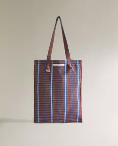 Сумка-тоут Zara Home Cotton X Tensira, бордовый