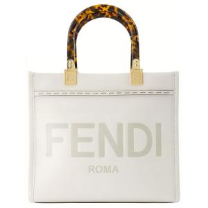 FENDI Сумка-шоппер Sunshine Calfskin, шоппер, сумка через плечо, кроссбоди, маленькая женская сумка white