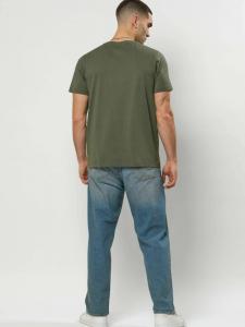 Kappa Футболка с логотипом Cafers в зелено-серо-бежевом цвете