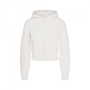 Толстовка SKIMS Cotton Jersey Zip Up, серый