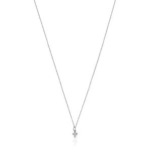 Колье с подвеской Tous Les Classiques Cross, белое золото/бриллианты