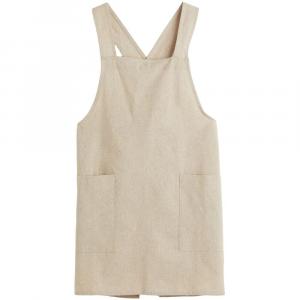 Фартук H&M Home Linen-blend, светло-бежевый