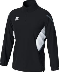 Мужская трикотажная футболка ERREA с застежкой-молнией до середины груди (CHARLES) с затягивающимися штанинами и карманами на молнии , белый/черный/угольный