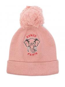 Kenzo Kids шапка бини с вышитым логотипом, розовый