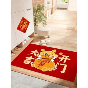 Xinglianxin Ковер 120х240 см из искусственной кожи для входной двери, кухни и балкона, не скользит, с драконом