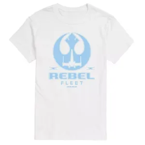 Футболка с короткими рукавами и графической нашивкой «Большая и высокая» с надписью «Повстанческий флот» Star Wars, белый