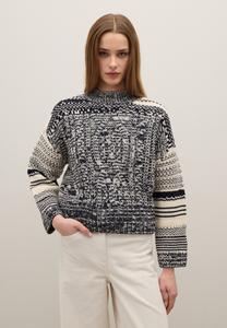 Джемпер PIOMBO WITH PATTERN, Black White/Black