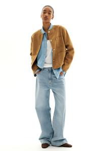 Персиковый пиджак H&M, бежевый