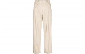 Брюки с эластичной талией и подвернутыми манжетами Brunello Cucinelli, бежевые