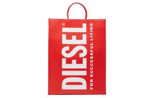 Кожаная наплечная сумка через плечо, унисекс красный DIESEL