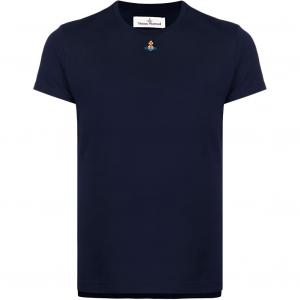 Футболка из хлопка с вышивкой логотипа Orb Vivienne Westwood, синий