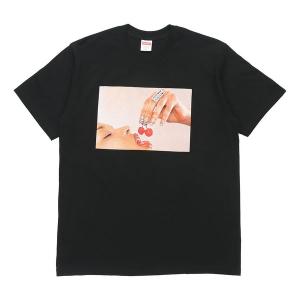 Футболка ss20 week 1 cherries tee cherry round neck short sleeve black Supreme, черный