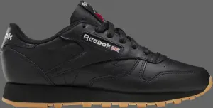 Кроссовки wmns classic leather 'black pure grey gum' Reebok, черный