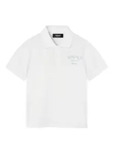 Рубашка поло University Coral Versace Kids, белый
