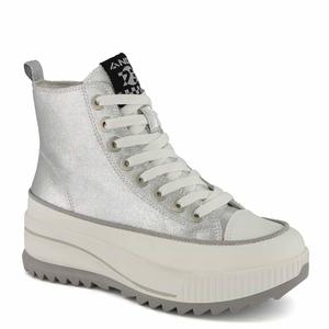 Кроссовки Andrea Platform Metallic Sneaker, серебряный
