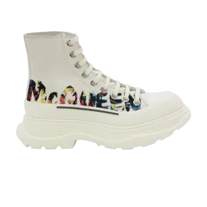 Кроссовки Alexander McQueen Alexander McQueen Wmns Tread Slick Boot 'McQueen Graffiti Logo - White Multi', белый