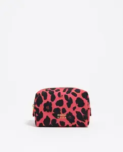 Косметичка из нейлона с принтом "Леопард" Bimba Y Lola, розовый