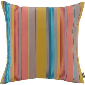 Декоративная подушка Yucatan Outdoor Kissen с разноцветными полосками, наволочка с двумя сторонами и наполнителем, 1 штука H.O.C.K., Mais/salmon + gestreift