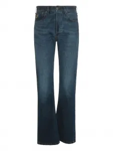 Расклешенные джинсы с нашивкой-логотипом LOIS JEANS, синий