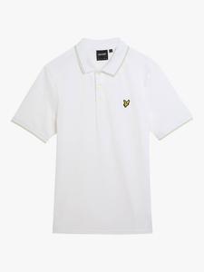 Обычная поло с контрастными деталями Lyle & Scott, White/Soft Matcha