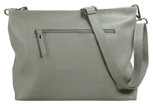 Сумка через плечо Samantha Look, натуральная кожа, производство Италия, серый