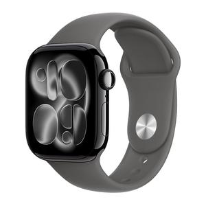 Умные часы Apple Watch Series 11 (GPS+Cellular), 42 мм, Jet Black Aluminum Case/Stone Gray Sport Band - M/L