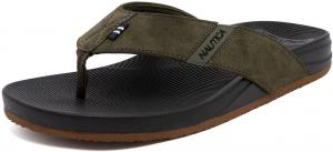 Мужские шлепанцы Nautica, пляжные сандалии, босоножки для лодки, водные тапочки, Olive-welsey