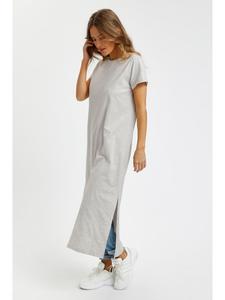 Платье до колена Kaffe, светло-серый меланж