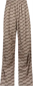 Брюки Balenciaga Monogram Pajama Pants 'Beige/Brown', загар
