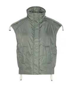 Зеленая куртка без рукавов на молнии Pinko, зеленый