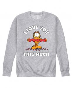 Мужская флисовая толстовка garfield love you this much AIRWAVES, серый