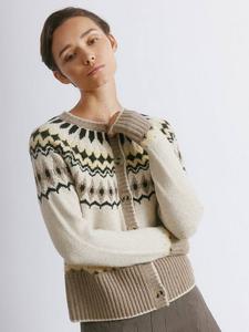 Кардиган с узором фэр-айл Albaray, Beige
