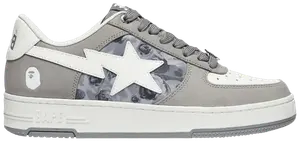 Кроссовки BAPE Bapesta #2 'Grey Roses', серый