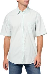 BOSS мужская хлопковая рубашка с коротким рукавом на пуговицах, Open Air Blue