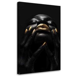 Картина арт-принт KUNSTLOFT Golden Elegance 9, черный