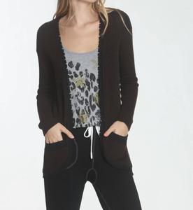 Женский кардиган Parker Fray в цвете коричневый/черный LABEL+thread