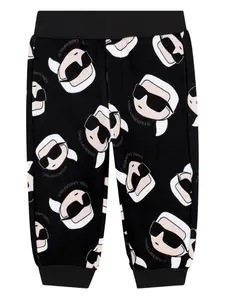 Спортивные брюки с принтом Ikon KARL LAGERFELD KIDS, черный