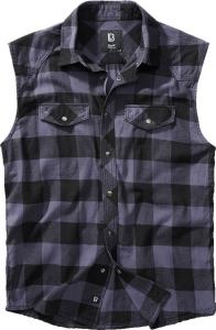 Рубашка Brandit Checkshirt sleeveless Shirt, черный/серый