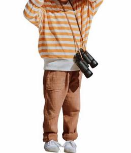 Детские хлопковые штаны из марли в цвете печенье Emile & Ida, Cookie