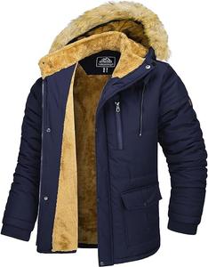 Парка MAGCOMSEN Men's Winter Fleece Lined Waterproof with Removable Hood, темно-синий