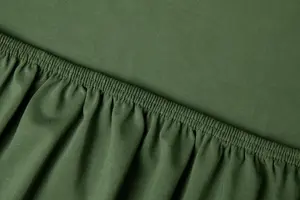 Простыня на резинке Saiko Premium Jersey, темно-зеленая, 80-100x200-220 см, для матрасов высотой до 35 см, не требует глажки, легкая в уходе Kayori