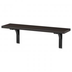Полка навесная Ikea Bergshult/Ramshult, 80x30 см, черно-коричневый