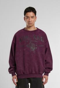 Толстовка STREET ACADEMY WASHED OS CREW Karl Kani, фиолетовый