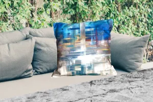 Подушка для улицы - Масляная краска - Абстракция - Живопись - 60x60 см - Устойчива к атмосферным воздействиям - Подушка для отдыха - Декоративная подушка - Подушка для сна MuchoWow