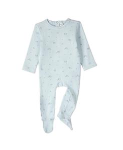 Детский комбинезон для мальчиков "Облака счастья" из хлопка с мини-ребристым узором MeMoi, Blue