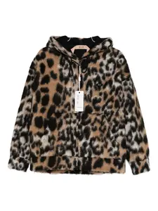 Куртка с капюшоном и леопардовым принтом Nº21, черный