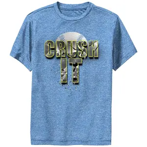 Футболка с графическим принтом для мальчиков в бейсбольном стиле Crush It Performance Licensed Character, синий