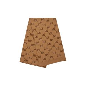Нейлоновые вязаные шарфы Unisex MLB, коричневый